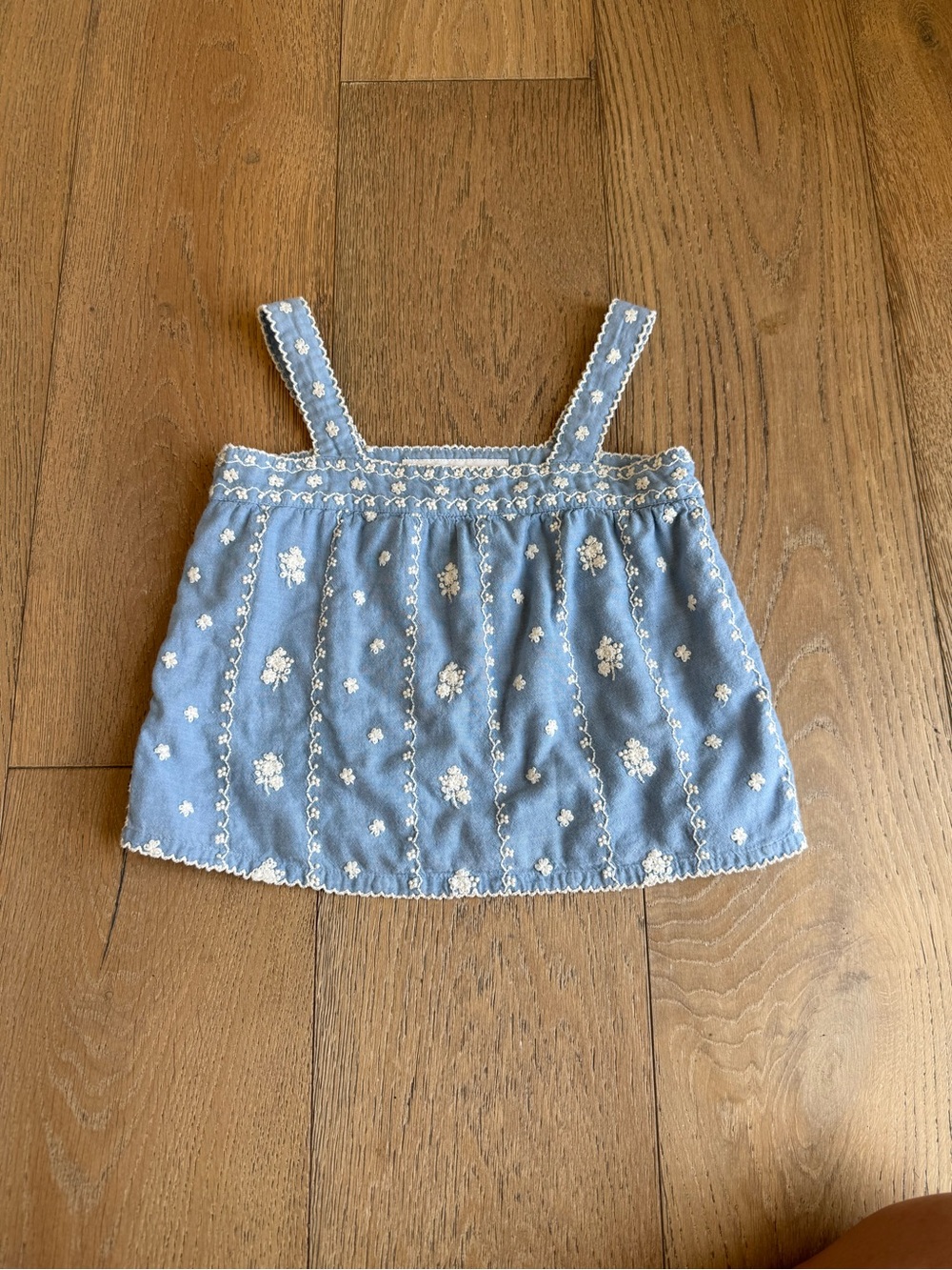 Zara Blue Embroidered Girls Two-Piece Set - Picture 2 of 7